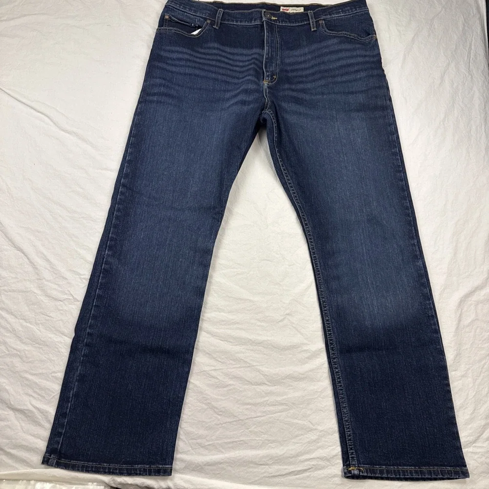 Wrangler Jeans Mens 38x30 Straight Fit Blue Cowboy Denim Pants 95STTWI Vtg